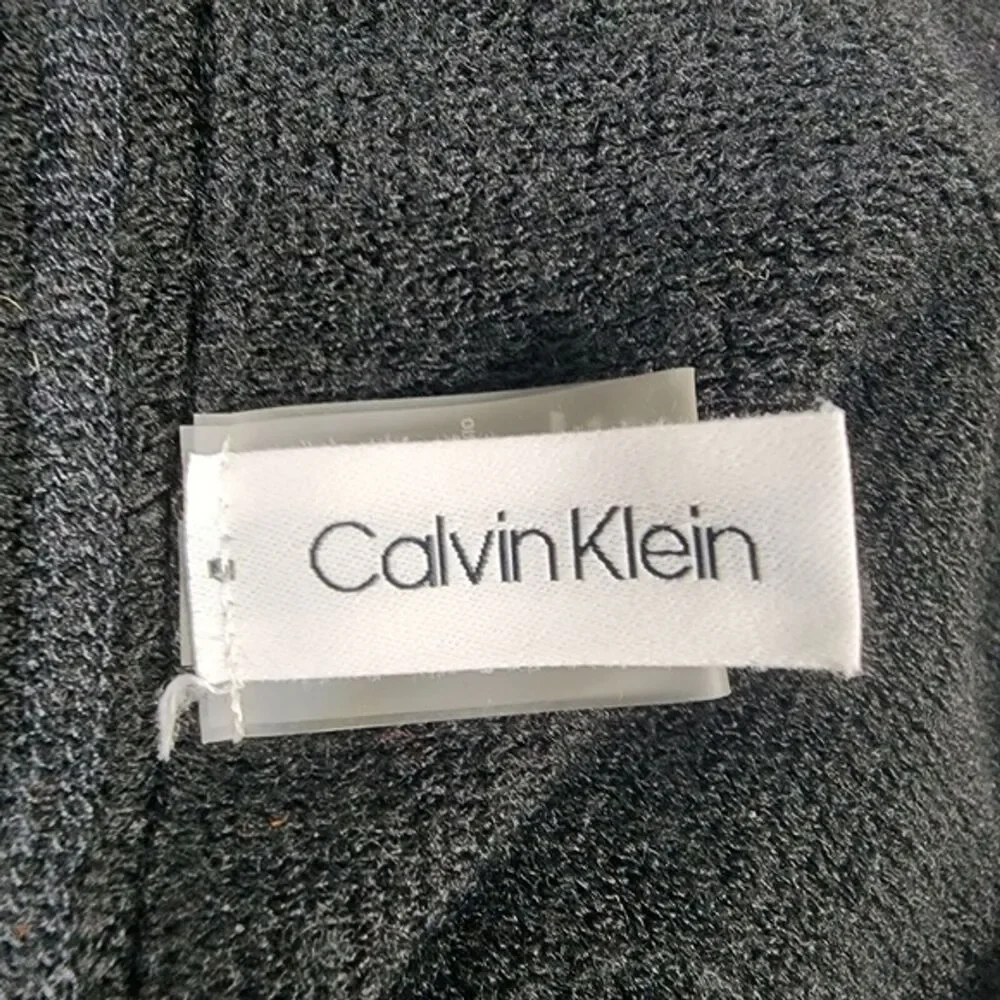 Calvin Klein Black Logo'd Super Soft Infinity Scarf